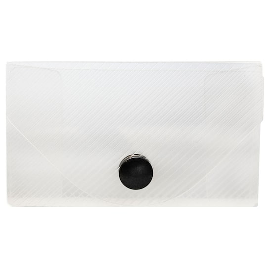 JAM Paper Clear Plastic Business Card Holder Case with Snap Closure